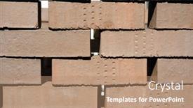  Presentation with manhattan - PPT layouts having spaced-wall-on-a-median background and a coral colored foreground