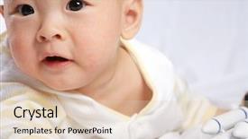  Presentation with rocket - Presentation enhanced with spacefight - asian baby play with rocket background and a  colored foreground