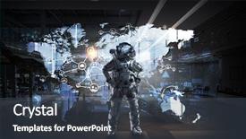  Presentation with mission - Amazing presentation having spaceman and his mission mixed backdrop and a dark gray colored foreground