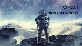  Presentation with mission - Slides enhanced with spaceman and his mission mixed background and a teal colored foreground