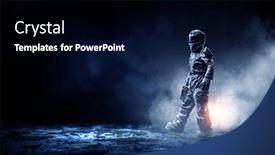  Presentation with mission - Slide set featuring spaceman and his mission mixed media background and a black colored foreground