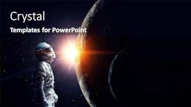  Presentation with mission - Audience pleasing presentation consisting of spaceman-and-his-mission-mixed backdrop and a black colored foreground