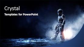  Presentation with spaceman - PPT theme featuring spaceman-and-his-mission-mixed background and a black colored foreground