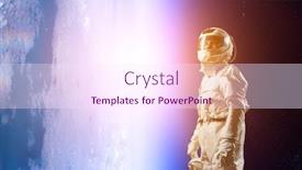  Presentation with spaceman - Presentation theme featuring spaceman and the planet earth abstract theme background and a pink colored foreground