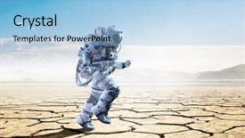  Presentation with spaceman - PPT layouts consisting of spaceman in desert mixed media background and a  colored foreground
