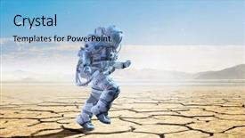  Presentation with spaceman - Beautiful PPT layouts featuring spaceman in desert mixed media backdrop and a  colored foreground