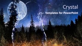  Presentation with spaceman - Slide set enhanced with spaceman-on-white-mixed-media background and a ocean colored foreground