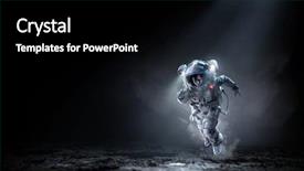  Presentation with spaceman - Beautiful PPT layouts featuring spaceman running fast mixed media backdrop and a black colored foreground