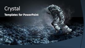  Presentation with spaceman - Amazing theme having spaceman-running-fast-mixed-media backdrop and a tawny brown colored foreground