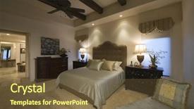  Presentation with silk - Presentation theme enhanced with spacious bedroom with beamed ceiling background and a tawny brown colored foreground