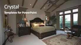  Presentation with ceiling designs - Slides consisting of spacious bedroom with beamed ceiling background and a dark gray colored foreground
