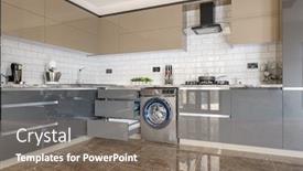  Presentation with open door - Beautiful PPT layouts featuring spacious-luxury-well-designed-modern backdrop and a gray colored foreground