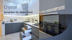  Presentation with dark grey - Presentation featuring spacious-luxury-white-and-dark background and a light blue colored foreground