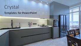  Presentation with dark grey - Slide set with spacious-luxury-white-and-dark background and a light blue colored foreground