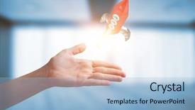  Presentation with curtain - Presentation design having spacious room with curtain background and a light blue colored foreground