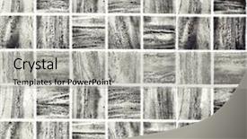  Presentation with antique mosaic tiles - Beautiful PPT theme featuring spacious vintage room with stone backdrop and a light gray colored foreground