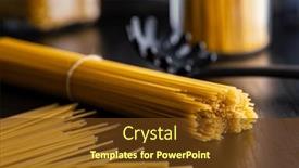  Presentation with pasta - Slide deck enhanced with spaghetti-pasta-uncooked-italian-pasta background and a tawny brown colored foreground
