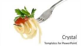  Presentation with pasta sauce - Cool new presentation with spaghetti pasta with tomato sauce backdrop and a white colored foreground