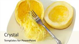  Presentation with squash sport - Presentation with spaghetti squash split in halves background and a  colored foreground
