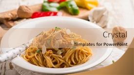  Presentation with capsicum - Cool new theme with spaghetti-with-capsicum-pest backdrop and a coral colored foreground