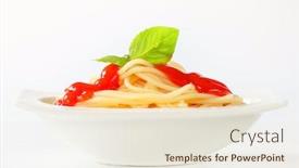  Presentation with ketchup - Colorful theme enhanced with catsup - spaghetti with ketchup backdrop and a lemonade colored foreground