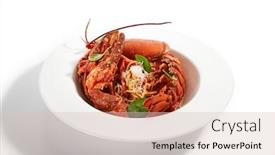  Presentation with italy food - Presentation theme consisting of spaghetti-with-lobster-served-traditional background and a lemonade colored foreground