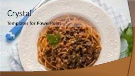  Presentation with dried tomato - Amazing presentation design having spaghetti with tomato nuts and dried grape hungarian recipe backdrop and a sky blue colored foreground