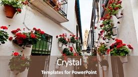  Presentation with motif - Presentation enhanced with calleja de las flores background and a tawny brown colored foreground