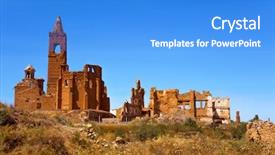  Presentation with civil war - Colorful PPT theme enhanced with spain destroyed during the spanish backdrop and a teal colored foreground