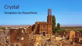  Presentation with civil war - Beautiful slides featuring spain destroyed during the spanish backdrop and a light blue colored foreground