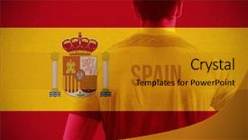  Presentation with spain - Cool new presentation with spain football player holding ball backdrop and a gold colored foreground