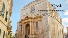  Presentation with facade - Presentation design having coffee break tea time stamp background and a light gray colored foreground