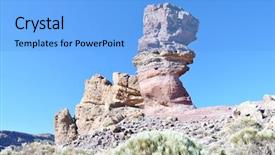  Presentation with god - Amazing theme having spain slides - famous finger of god rock backdrop and a light blue colored foreground