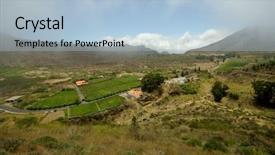  Presentation with landscape delight - Amazing PPT layouts having spain slides - foggy landscape el teide tenerife backdrop and a  colored foreground