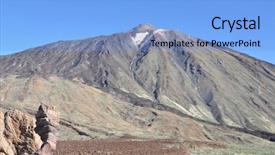  Presentation with earthquake and volcano - Cool new presentation with spain slides - teide volcano tenerife canaries backdrop and a  colored foreground