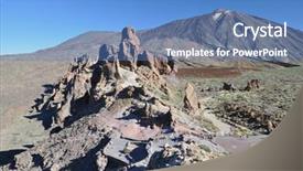  Presentation with mounted mount etna volcano - Slides with spain slides - teide volcano tenerife canaries background and a  colored foreground