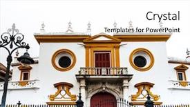  Presentation with spain - Slide deck having spain the plaza de toro background and a white colored foreground