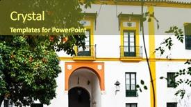  Presentation with spain - PPT layouts consisting of spain the plaza de toro background and a tawny brown colored foreground