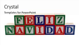  Presentation with red yellow green blue jigsaw - Cool new presentation with spainish - green red and blue wood backdrop and a white colored foreground