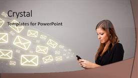  Presentation with spam - PPT layouts with spam - attractive young lady standing background and a light gray colored foreground