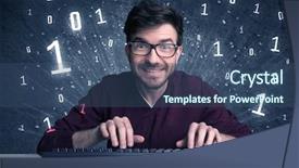  Presentation with hacker - Theme having spam - funny hacker working hard background and a ocean colored foreground