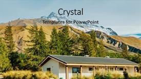  Presentation with new river valley virginia - Slides consisting of spaniard - alpine hut on hooker valley background and a light blue colored foreground