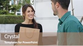  Presentation with wife - Beautiful theme featuring spaniard - husband giving present to his backdrop and a  colored foreground