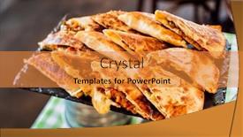  Presentation with appetizer - Amazing presentation theme having spanish-appetizer-on-the-table backdrop and a gold colored foreground