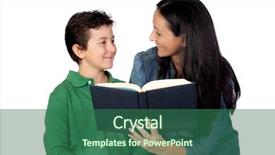  Presentation with indian mother son - Audience pleasing slides consisting of spanish books - mother and son backdrop and a ocean colored foreground