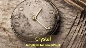  Presentation with manuscript - Theme having spanish books - old clock on a manuscript background and a tawny brown colored foreground