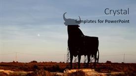 Presentation with spanish - PPT theme consisting of spanish bull background and a light blue colored foreground