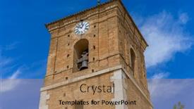  Presentation with spanish heritage - Slide set with spanish-church-tower-capturing-chinch and a coral colored foreground