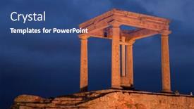  Presentation with spanish - Presentation theme enhanced with spanish-city-of-avila-night background and a ocean colored foreground