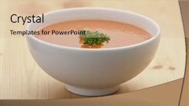  Presentation with acid base - PPT theme having spanish cold tomato based soup background and a lemonade colored foreground